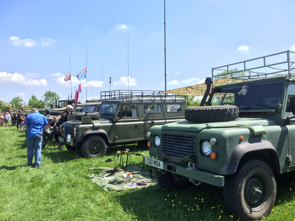 Old landrovers at the Vintage Vehicle Show.