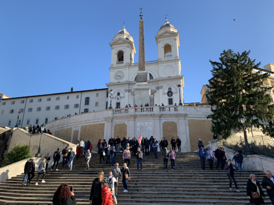 Looking back up the Spanish Steps.