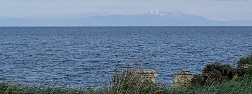  the coast and mountains of Albania across the Adriatic