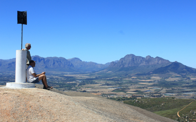 A great view from the top of Paarl rock.